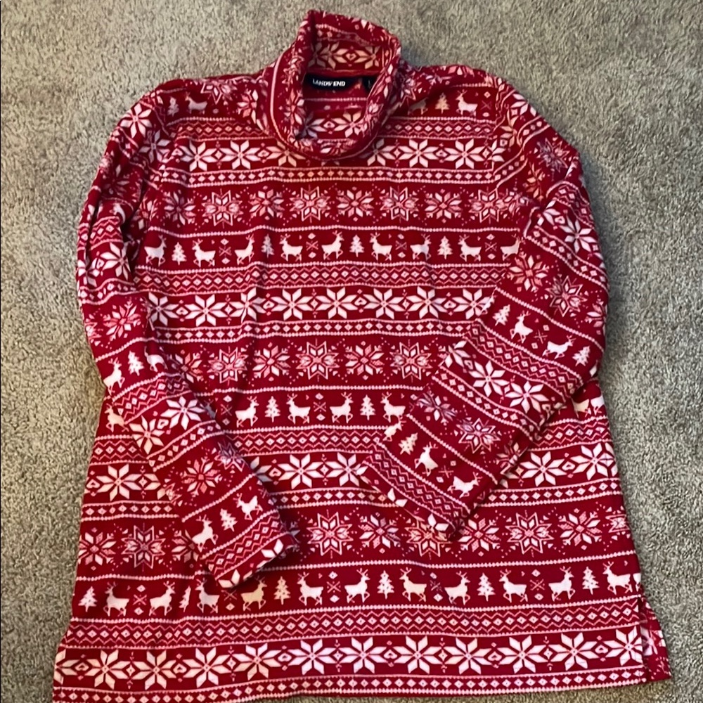 Red Patterned Women's Fleece